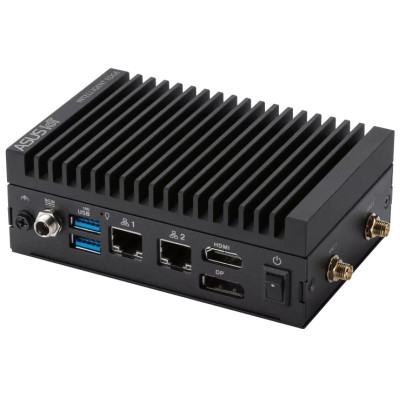 ASUS EBS-P310W Fanless Computer, Intel Atom x7000RE processor, LPDDR5 4800, HDMI, DP++, dual-LAN, multiple USB & COM ports, 9-36V DC